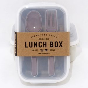 Lunch Box กล่องอาหารพร้อมช้อนส้อม 850ML